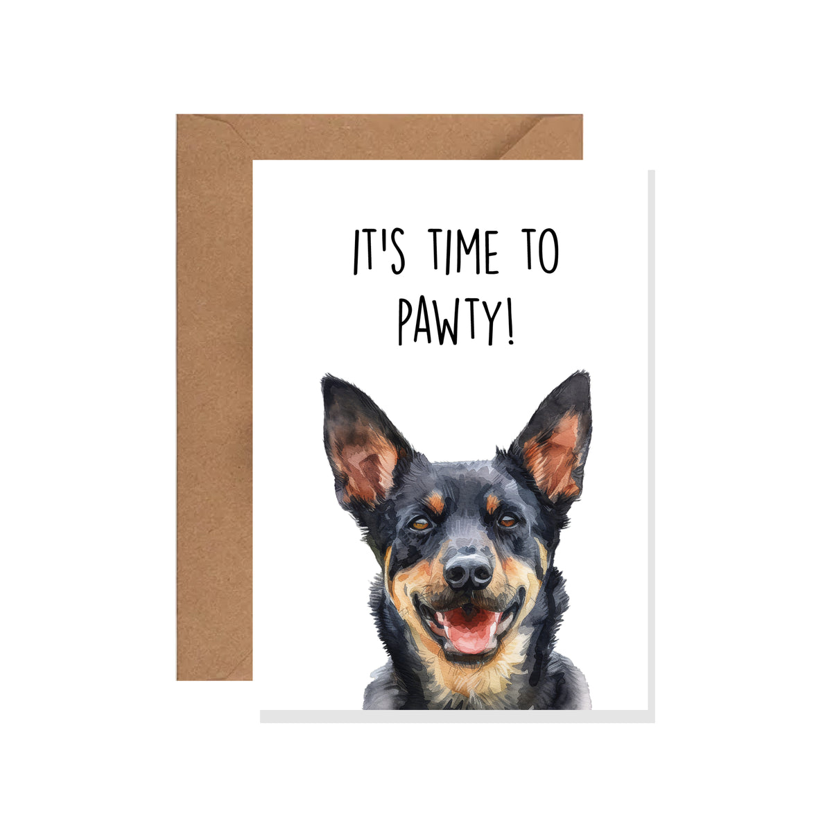 "It's Pawty Time" Dog Greeting Birthday Card