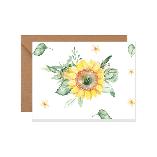 Sunflower, Sunshine, Thinking Of You Card, Get Well Soon Card, Sympathy Card, Every Day Greeting Card, Mother's Day