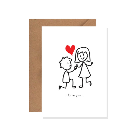 I Love You Greeting Card, Valentine's Day, Mother's Day, Anniversary, Everyday Greeting Cards