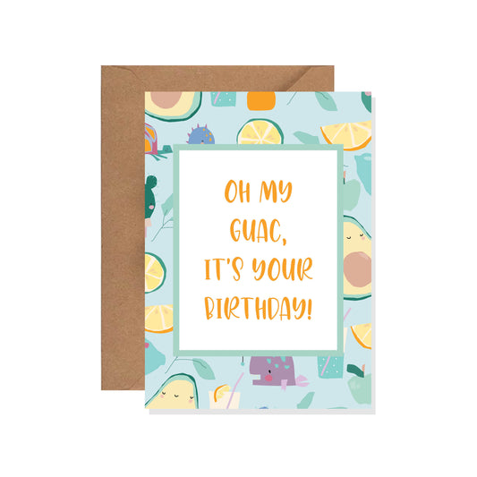 Avocado Happy Birthday Card, Greeting Cards, Oh My Guac!