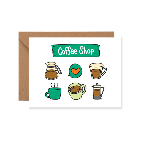 Blank Coffee Card, Every Day Greeting Cards-Great for Teachers & Work