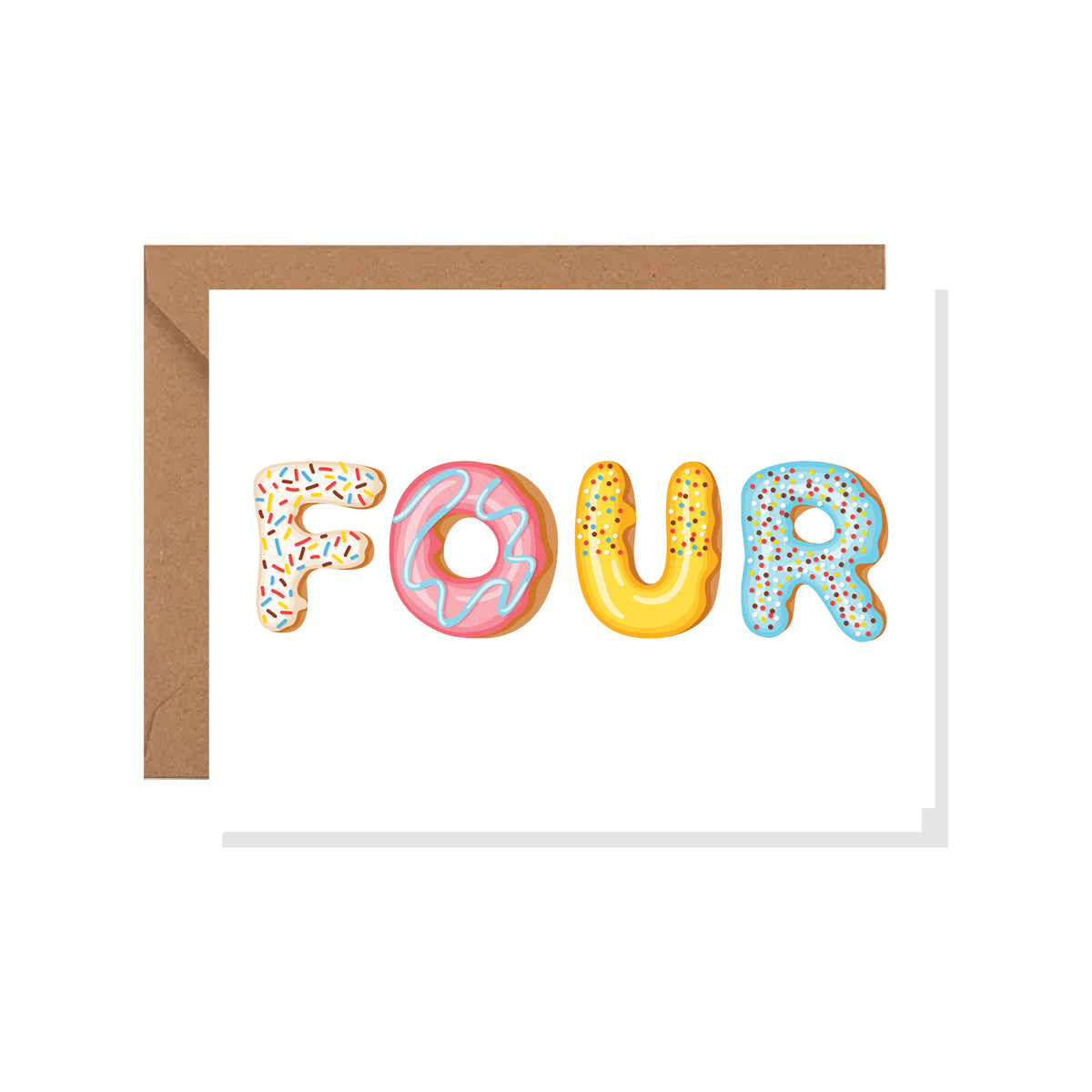 Sweets Greeting Card, Ice Cream, Donut, Birthday, Fun, Summer, Kids Greeting Card