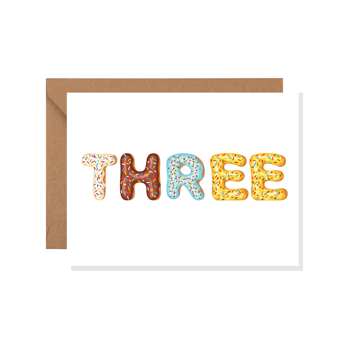 Sweets Greeting Card, Ice Cream, Donut, Birthday, Fun, Summer, Kids Greeting Card