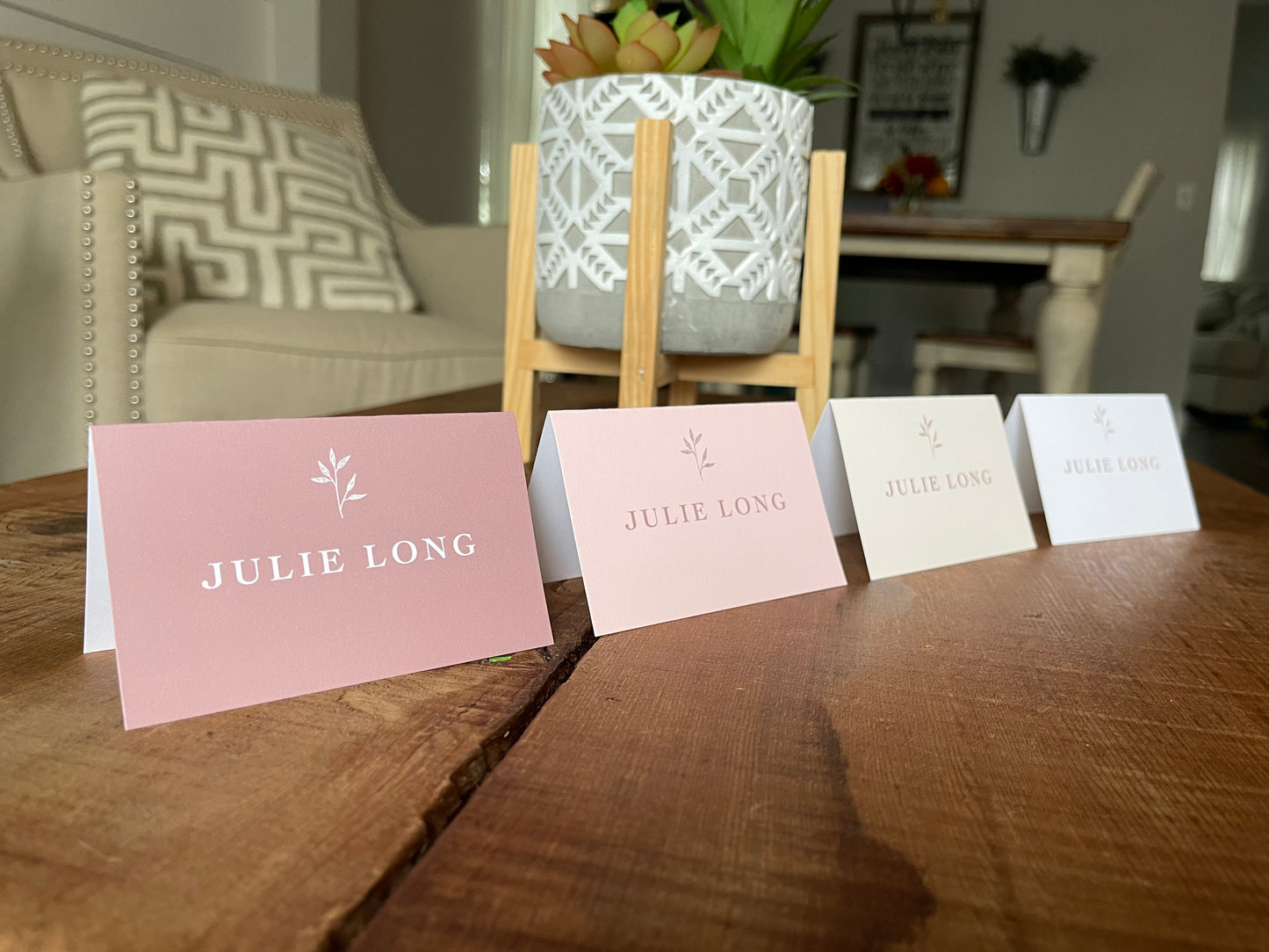 Folded Place Cards