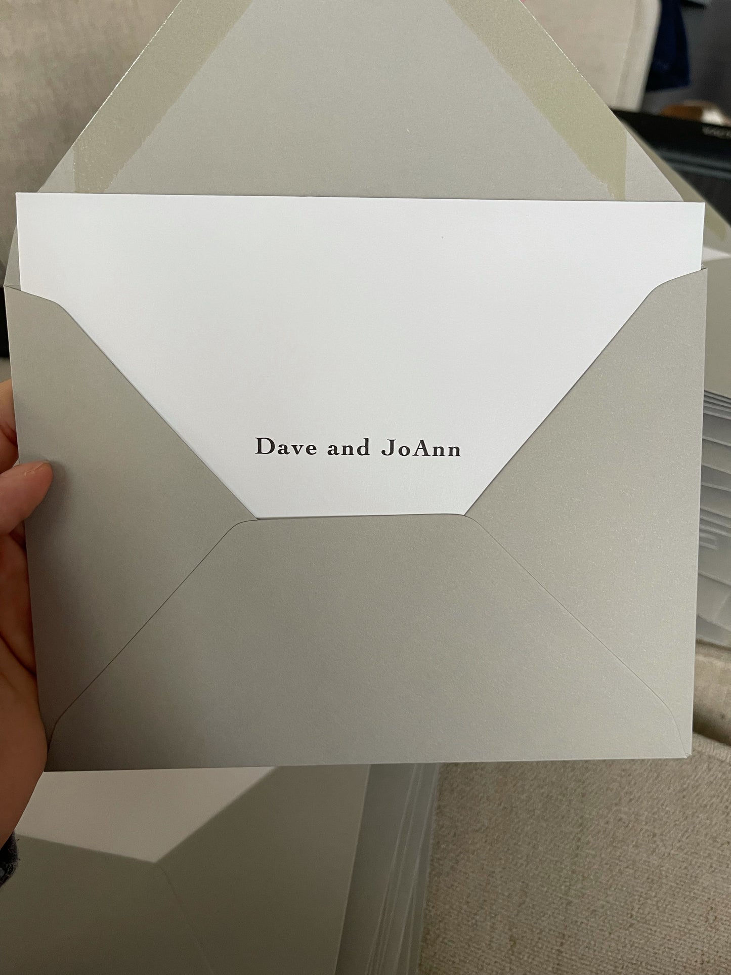 Inner Envelope & Guest Name Printing