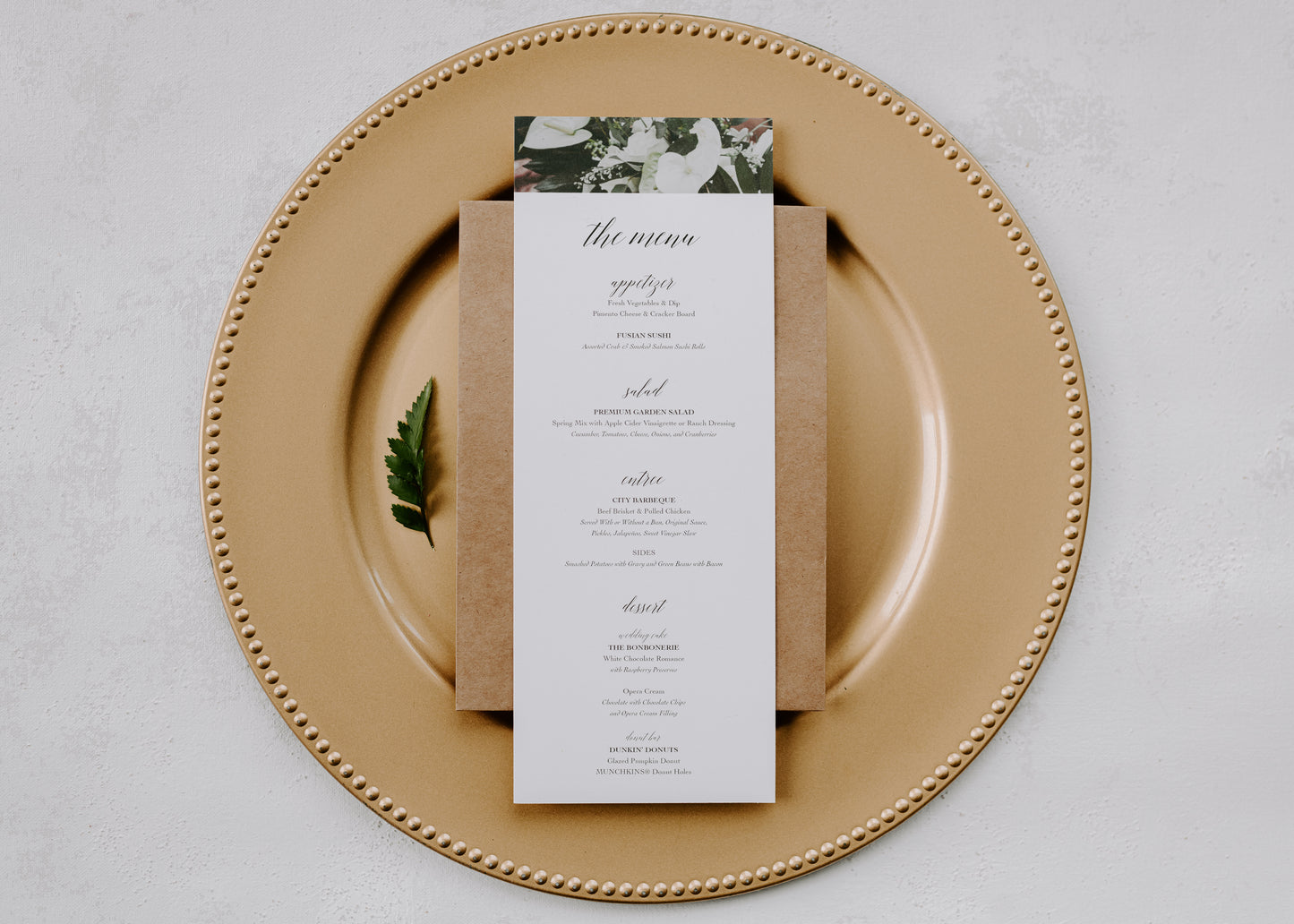 Table Menus