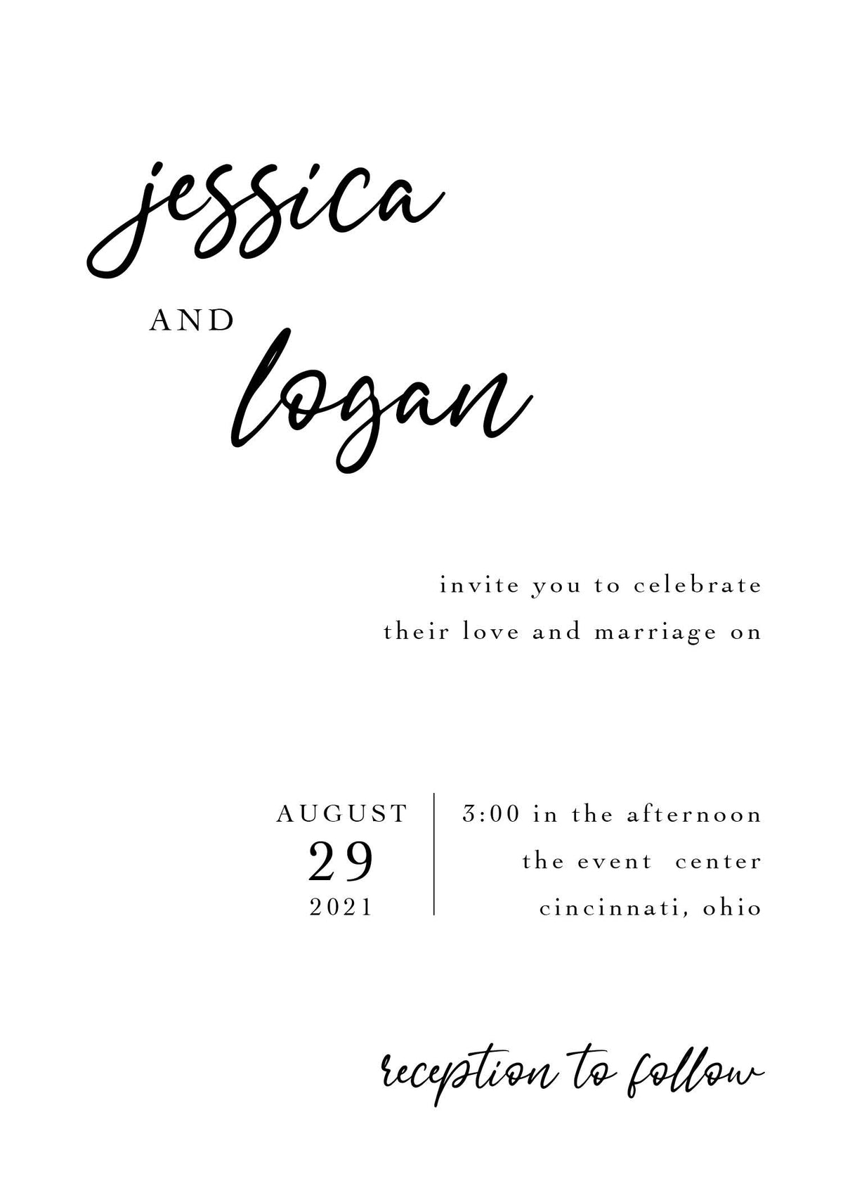 Black & White Invitation Designs
