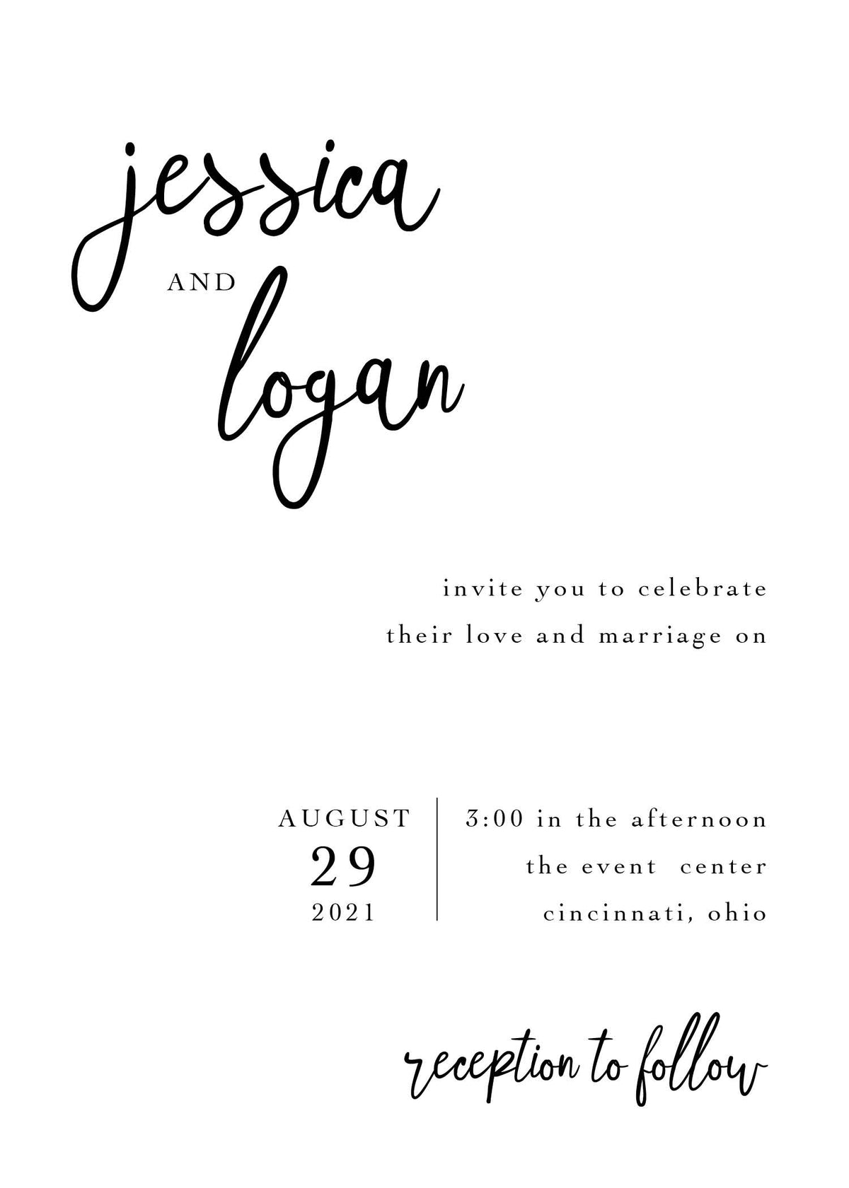Black & White Invitation Designs
