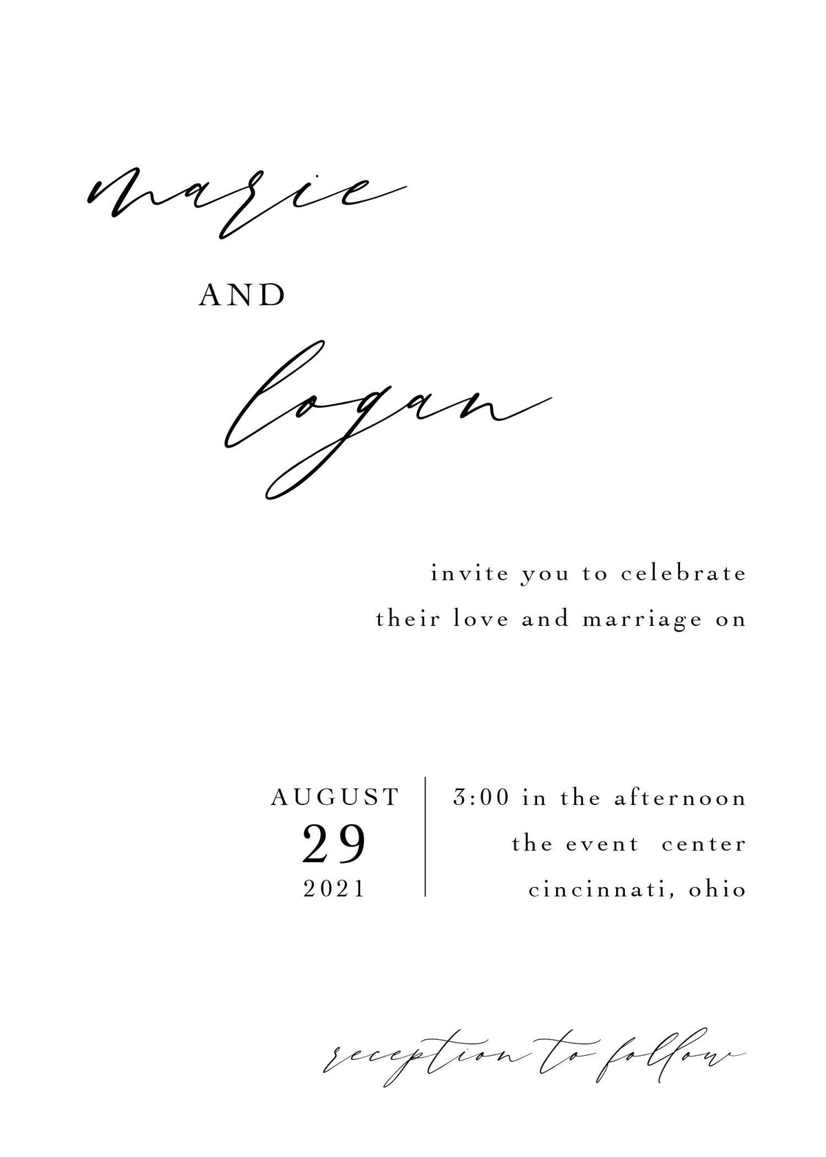 Black & White Invitation Designs