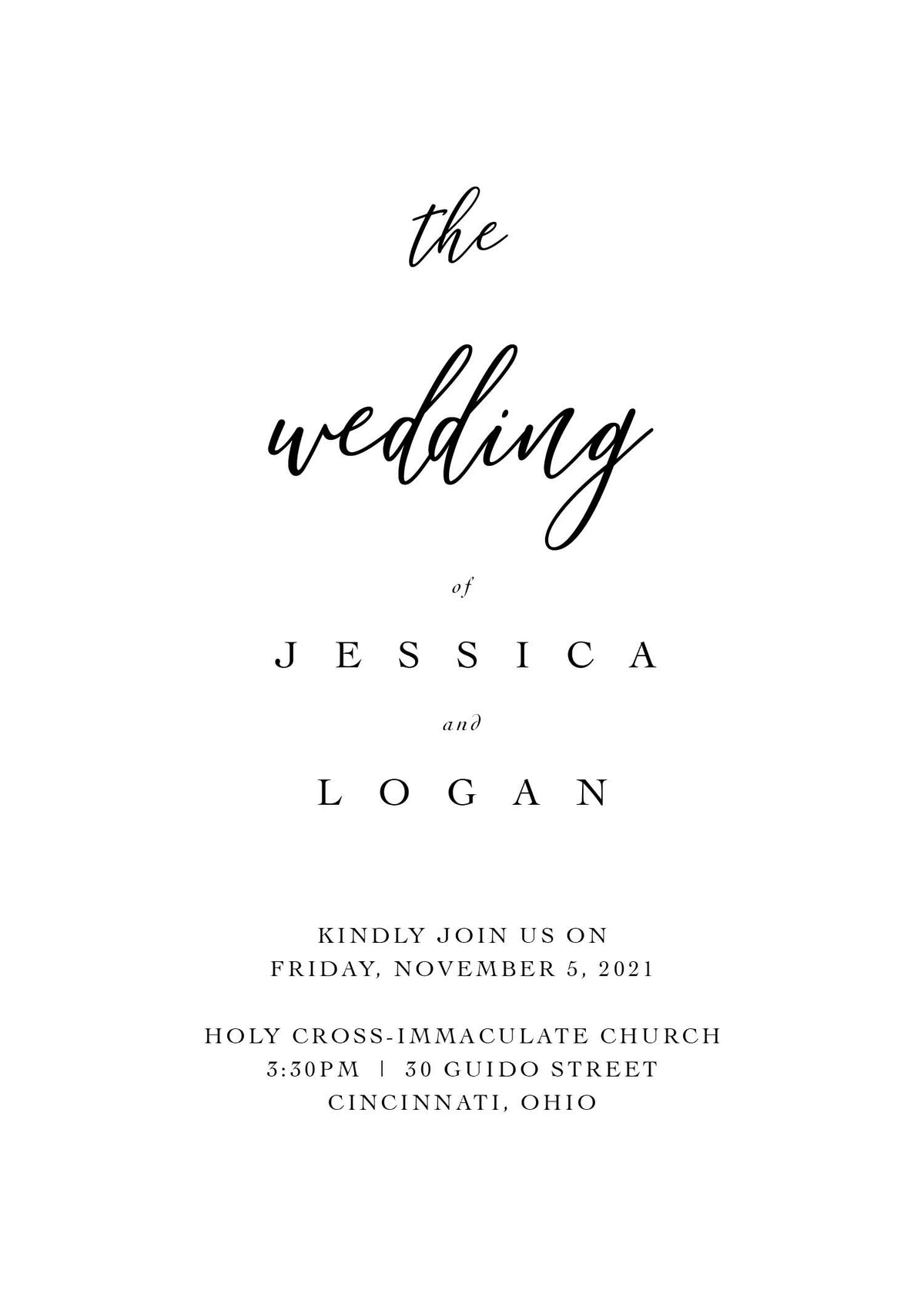 Black & White Invitation Designs
