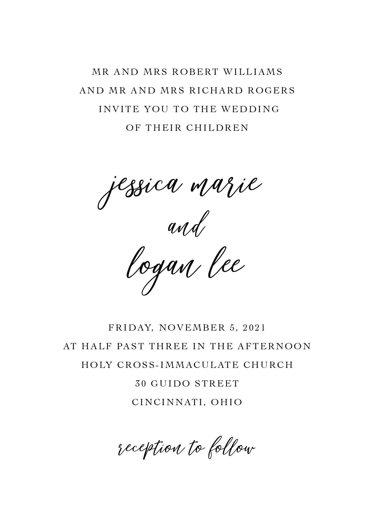 Black & White Invitation Designs