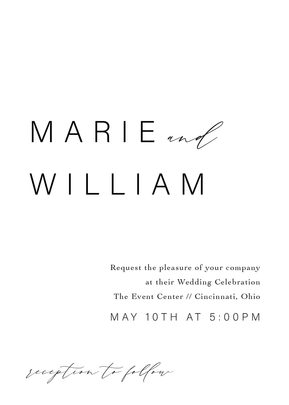 Black & White Invitation Designs