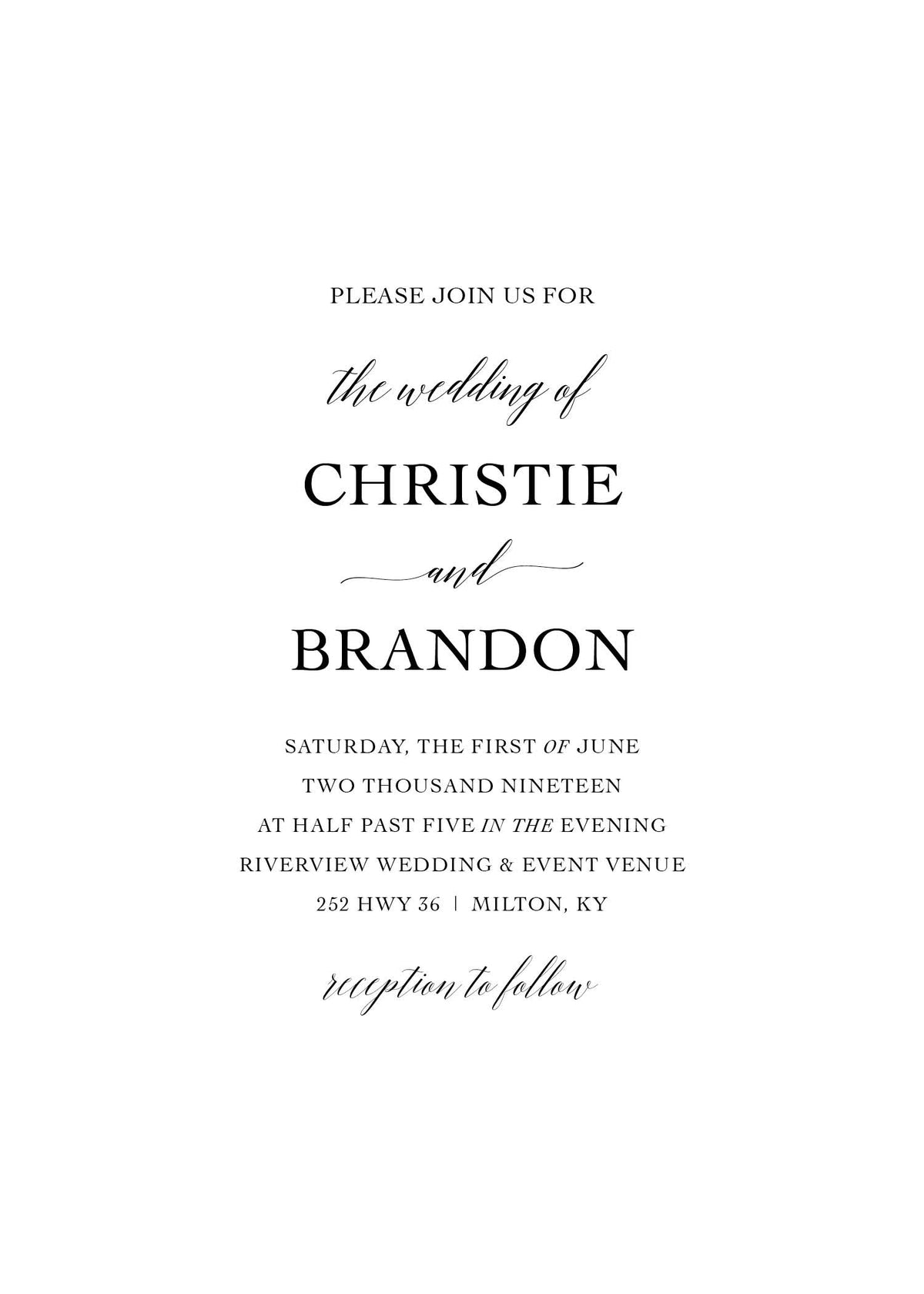 Black & White Invitation Designs