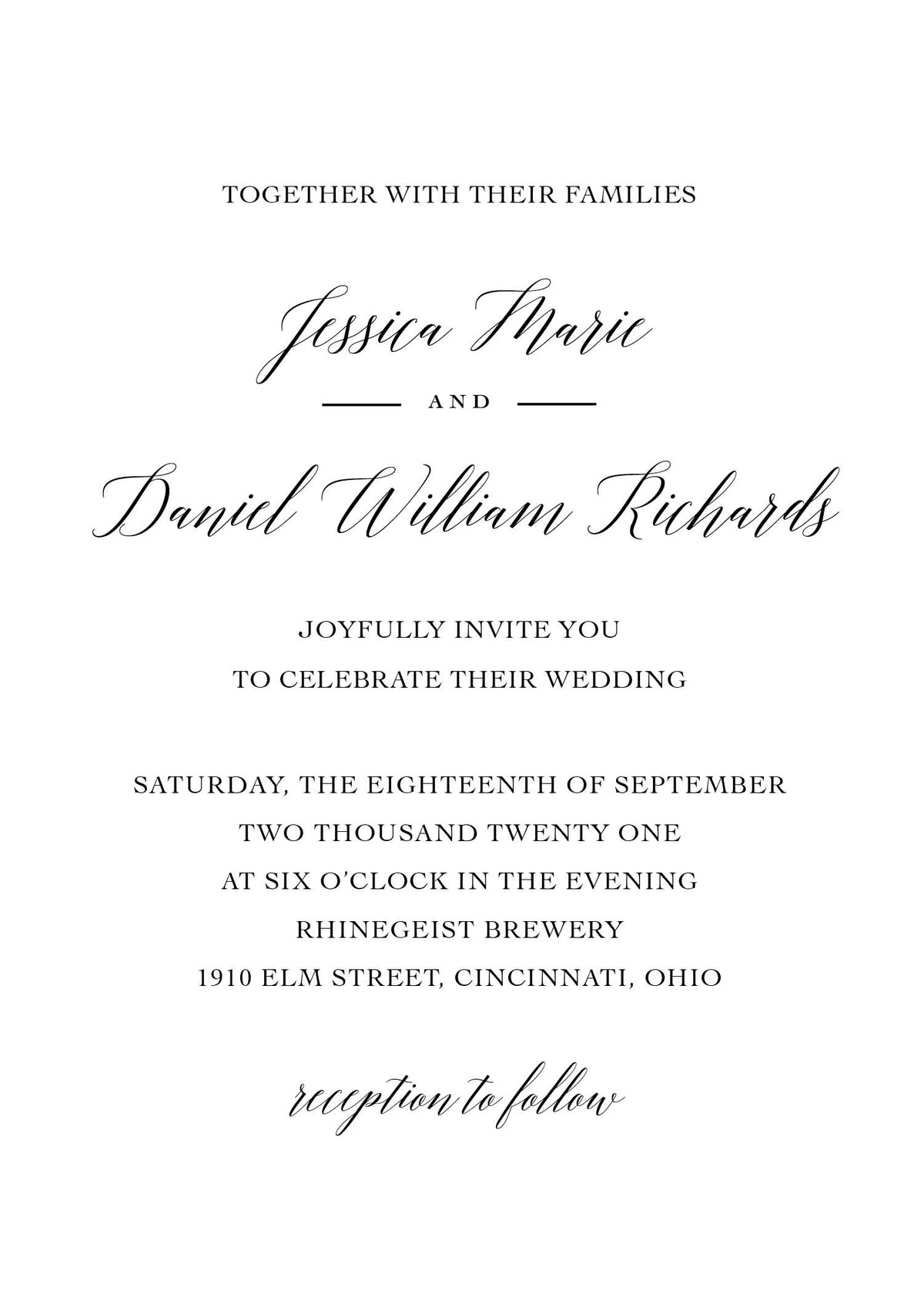 Black & White Invitation Designs