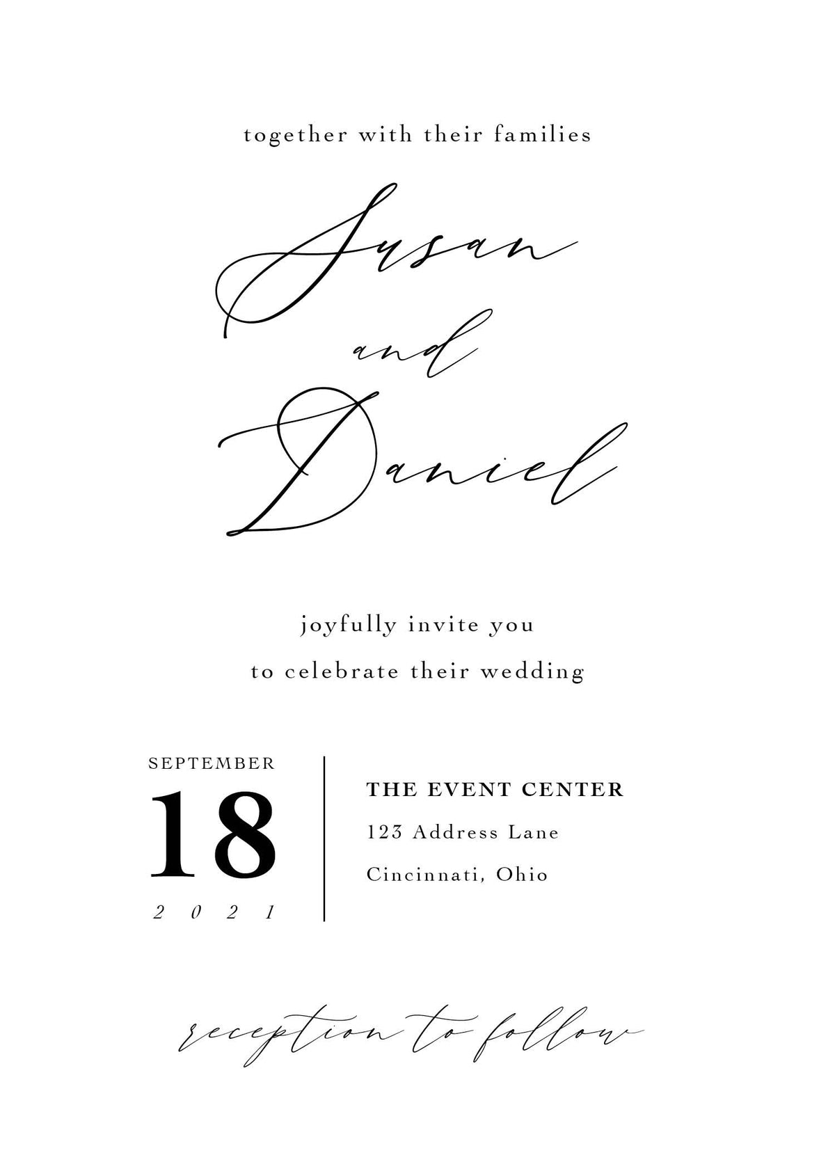 Black & White Invitation Designs