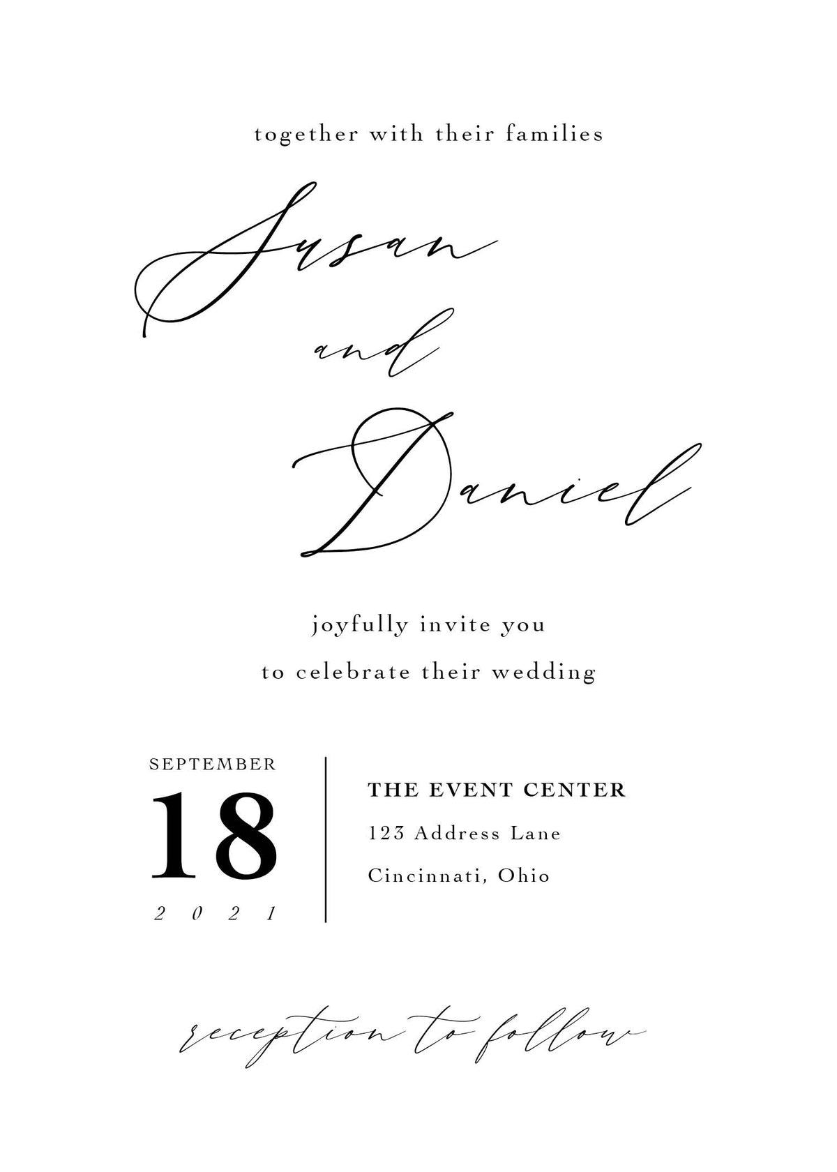 Black & White Invitation Designs