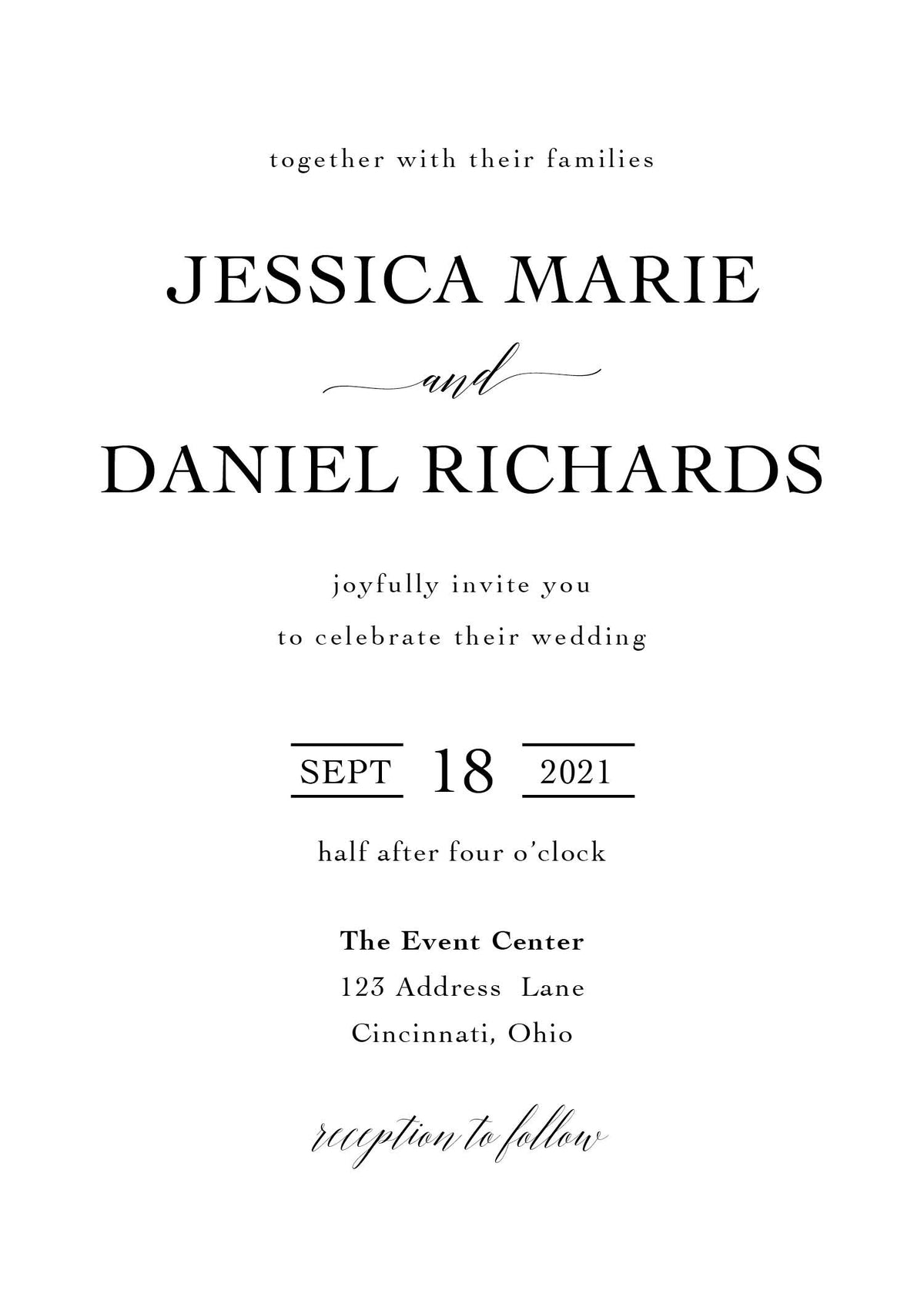 Black & White Invitation Designs