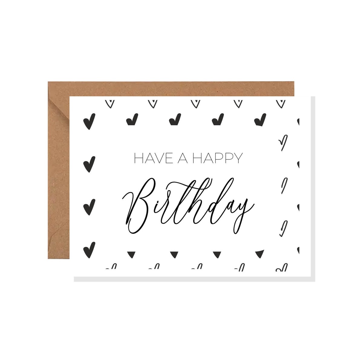 Hearts Happy Birthday Card, Greeting Cards