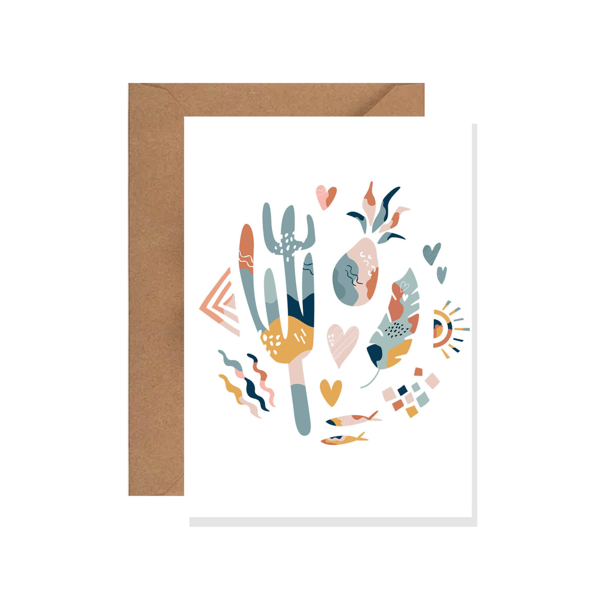 Watercolor Boho Any Event Blank Card, Greeting Cards, Sea Greeting Card
