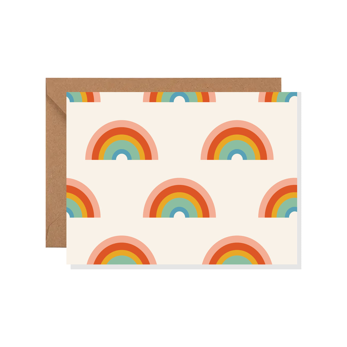 Boho Groovy Rainbow Greeting Card