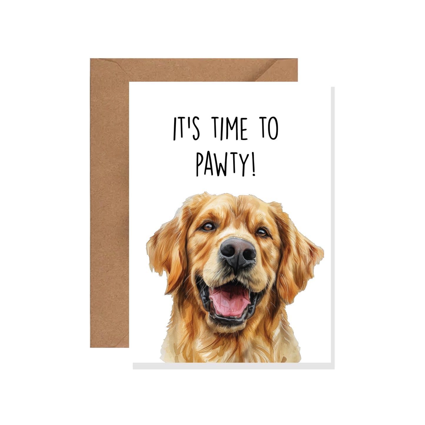 "It's Pawty Time" Dog Greeting Birthday Card