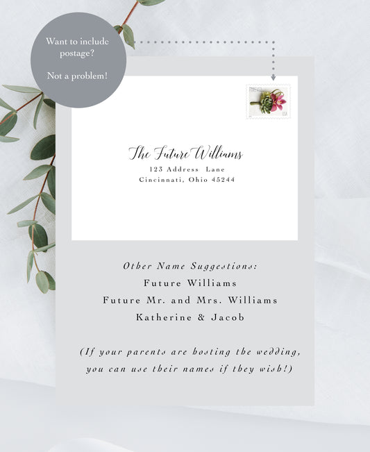 RSVP Envelope and Return Name & Address Printing